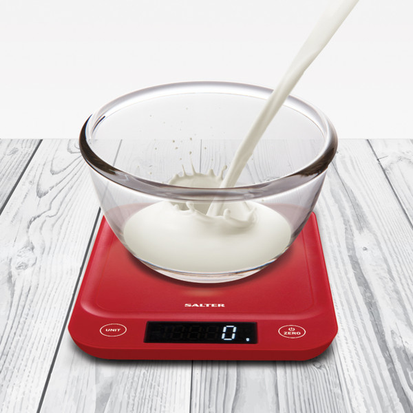 Buy Salter Slimline Digital Kitchen Scales | 5KG | Red